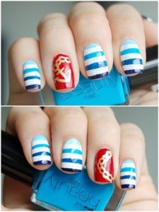 9 Ideas de lindos diseños náuticos para tus uñas | AquiModa.com