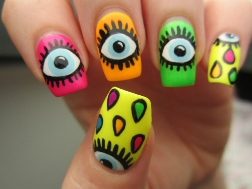 Lindos diseños de uñas de color neón para este verano ...