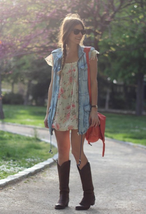 chalecos denim outfits combinaciones