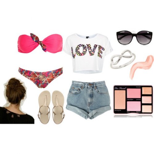 outfits polyvore para verano playa