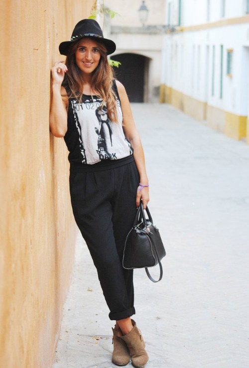 outfits pantalones holgados verano 2014