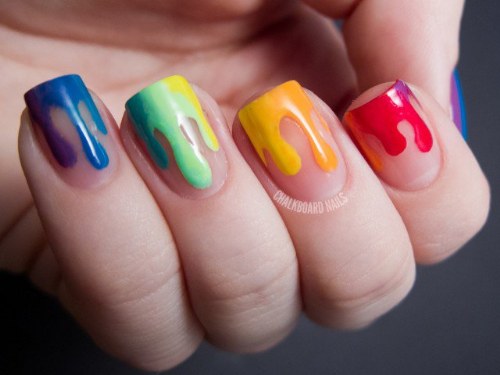 uñas color neon diseños 