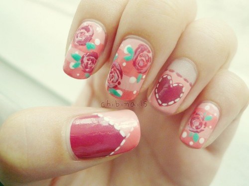diseños florales para uñas