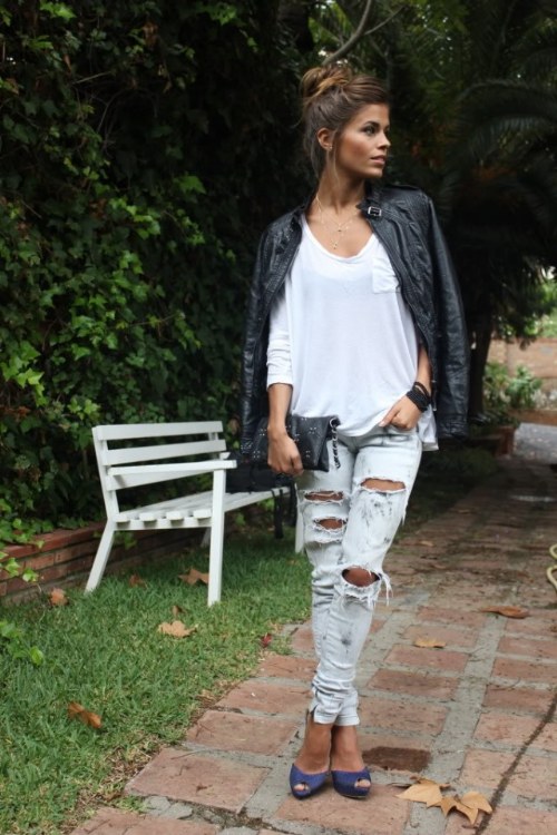 outfits tendencias blanco y negro
