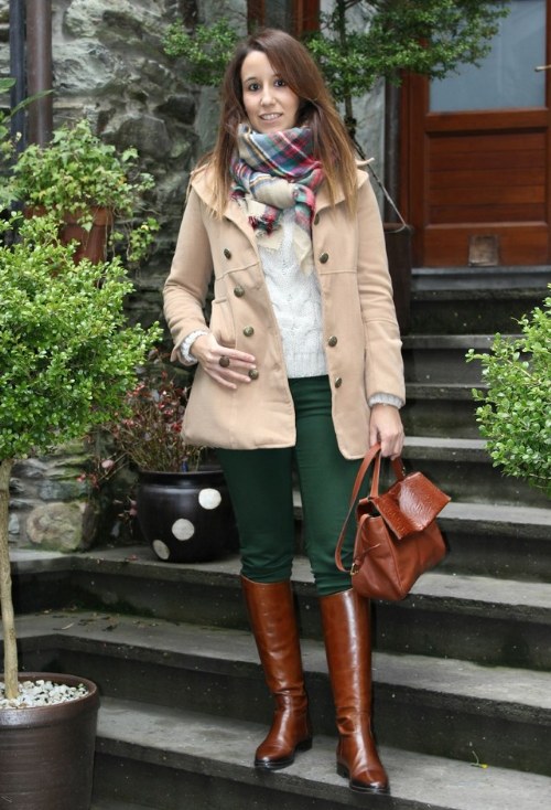 outfits con botas marrones moda otoño