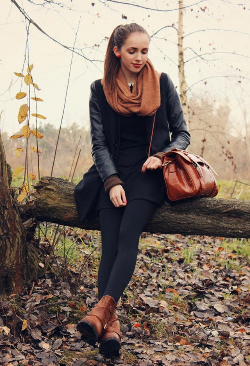 outfits con botas marrones moda otoño