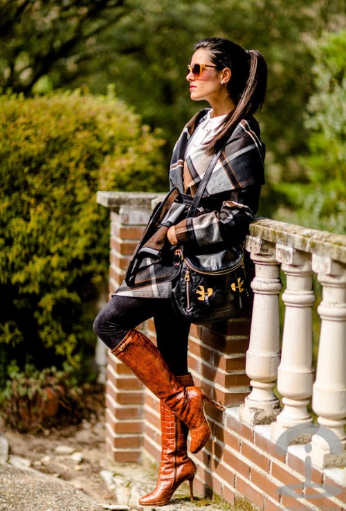 outfits con botas marrones moda otoño