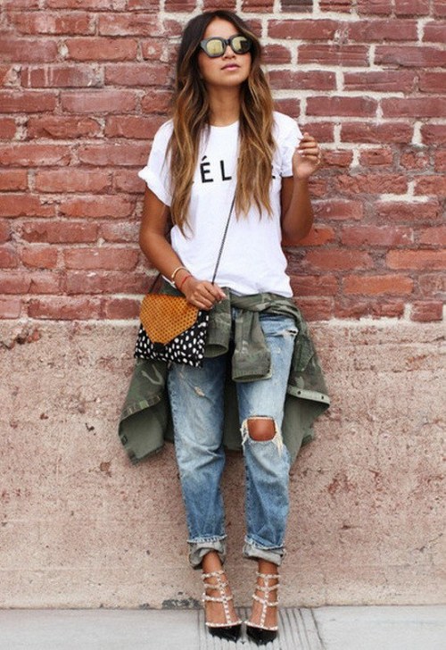 outfits con jeans holgados jeans de novios