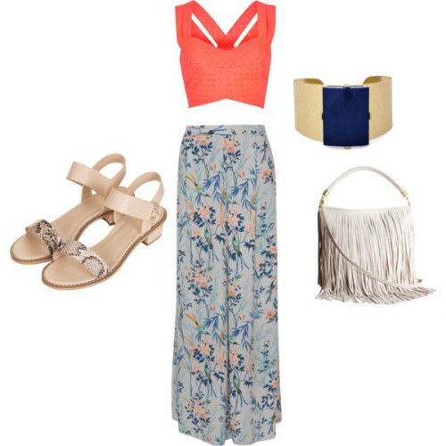 outfits polyvore pantalones palazzos