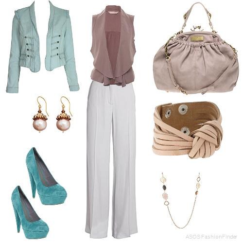 outfits polyvore pantalones palazzos