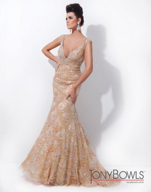 vestidos elegantes de noche tony bowls