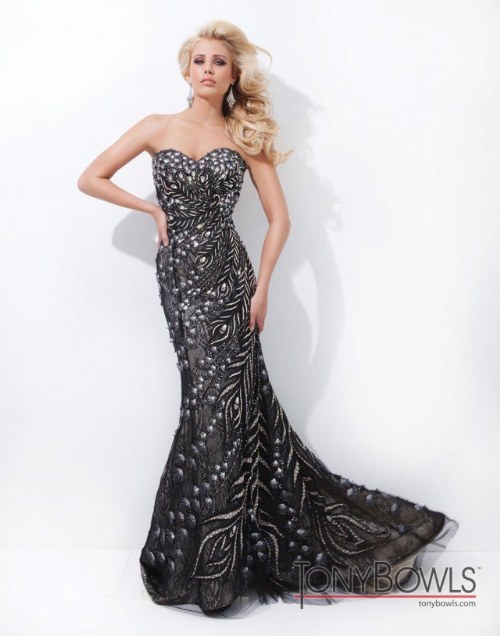 vestidos elegantes de noche tony bowls