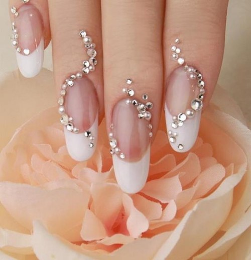 diseños uñas para novias