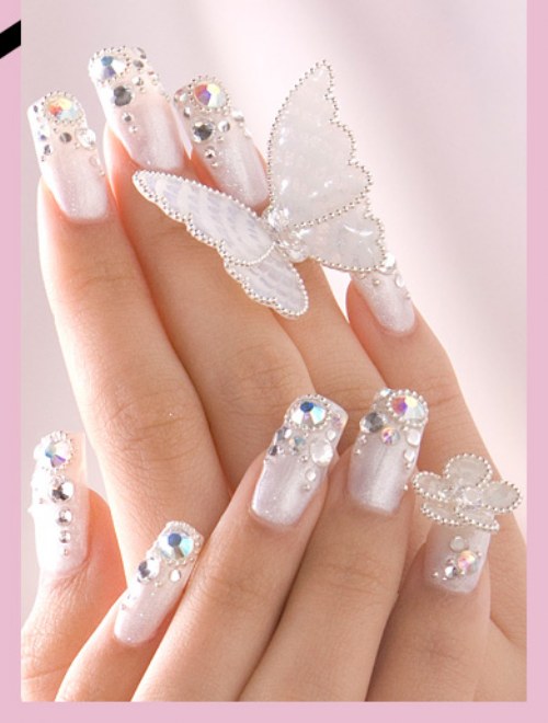 diseños uñas para novias