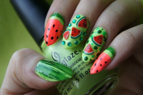 diseños frutas para uñas
