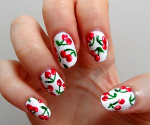 diseños frutas para uñas