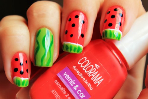 diseños frutas para uñas