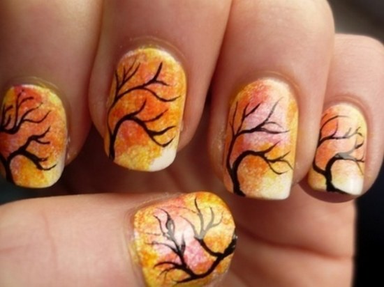 uñas diseños otoño manicure