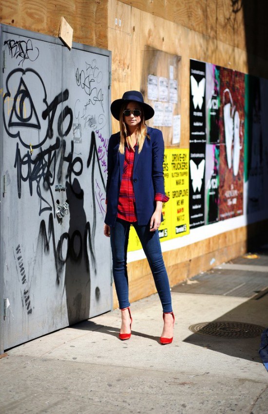 outfits camisas cuadro tartan 