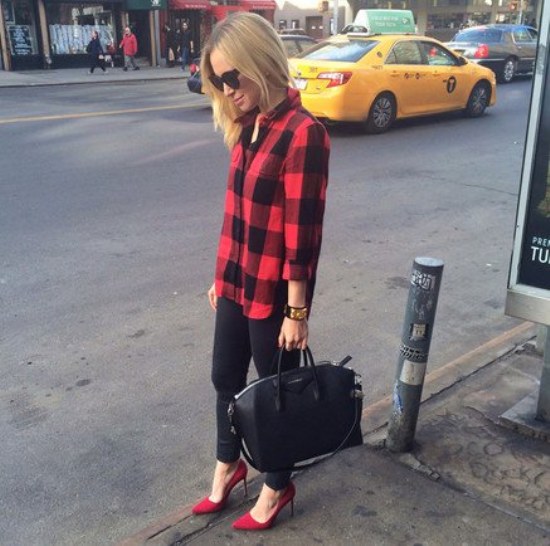outfits camisas cuadro tartan 