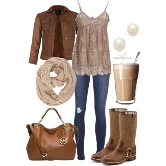 outfits chaquetas de cuero polyvore