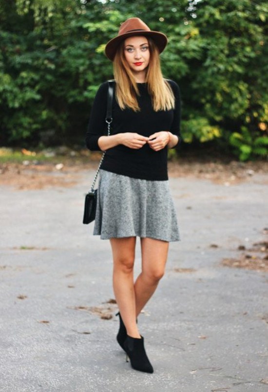 combinaciones faldas sueters jerseys otoño