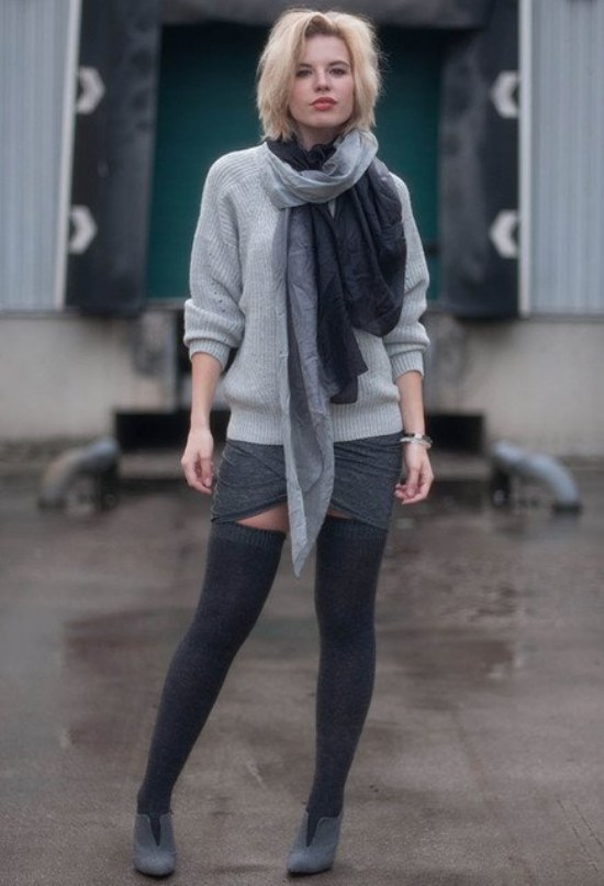 combinaciones faldas sueters jerseys otoño