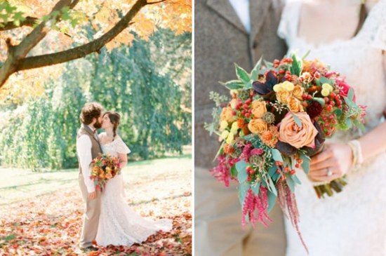 ramos flores bouquets otoño bodas moda
