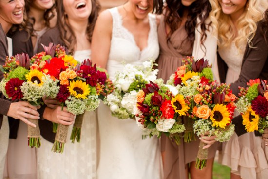 ramos flores bouquets otoño bodas moda