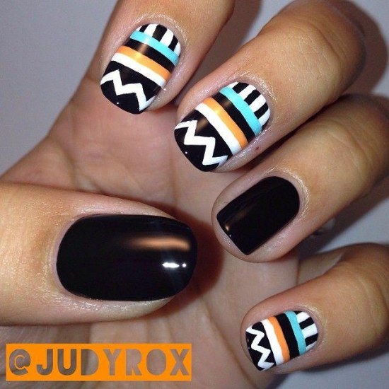 diseños manicure uñas tribales