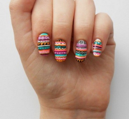 diseños manicure uñas tribales