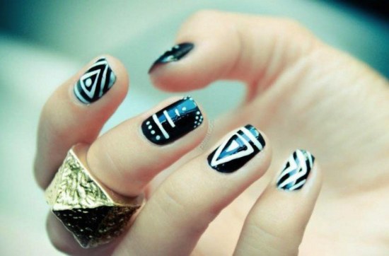 diseños manicure uñas tribales