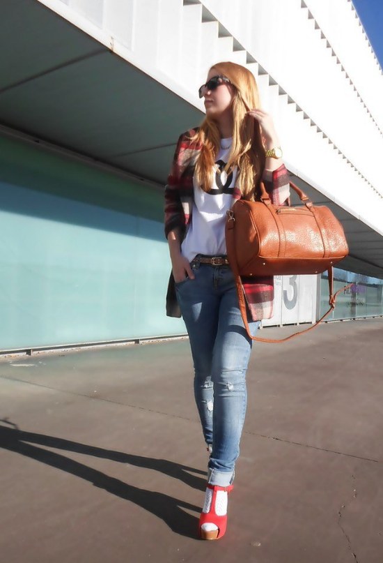 chaquetas blazers otoño moda tela escocesa