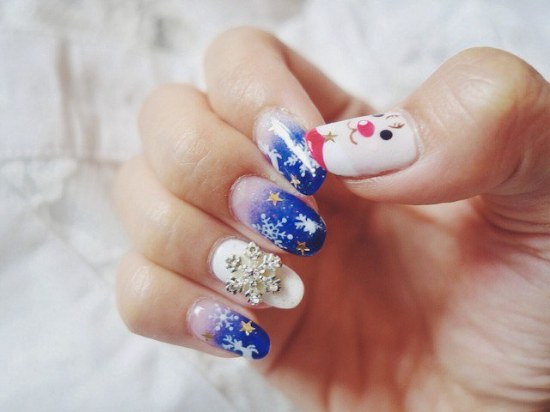 copos de nieve diseño uñas diciembre
