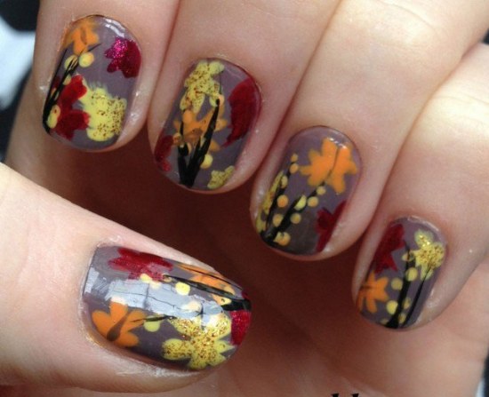 otoño moda uñas diseños