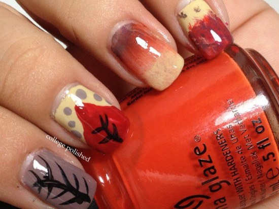 otoño moda uñas diseños