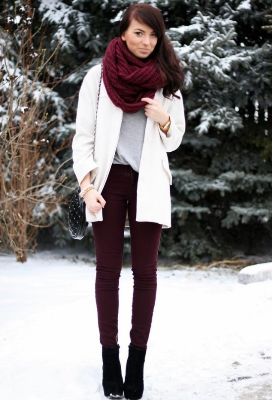 bufandas finitas outfits moda otono invierno
