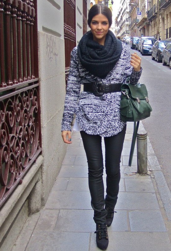 bufandas finitas outfits moda otono invierno