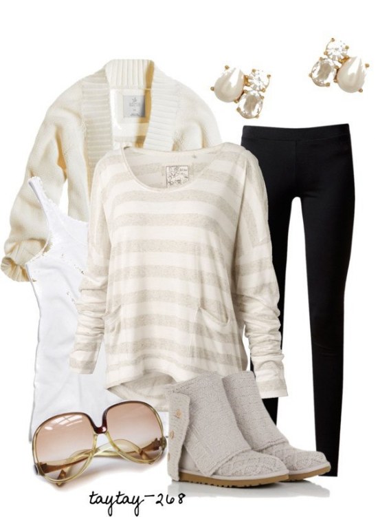 outfits leggings combinaciones invierno moda