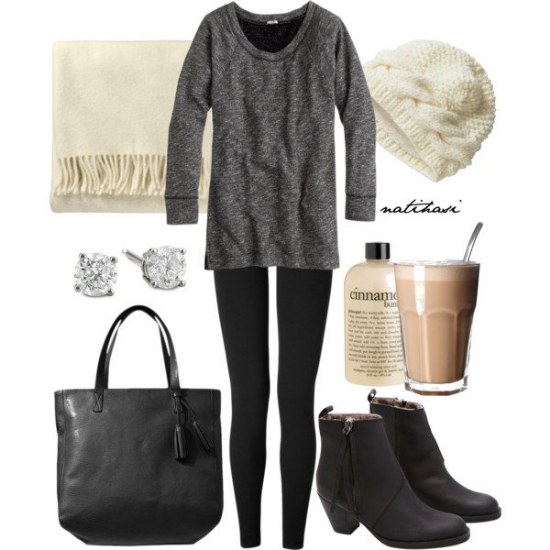 outfits leggings combinaciones invierno moda