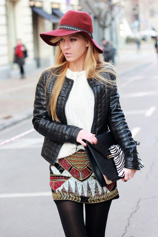 sombreros moda invierno outfits