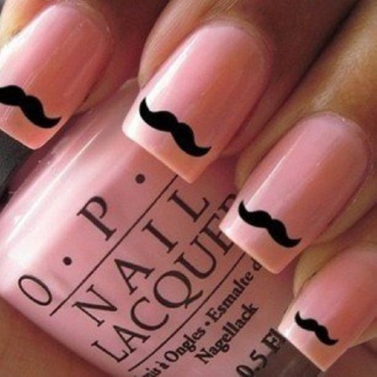 uñas diseños bigotes mostachos