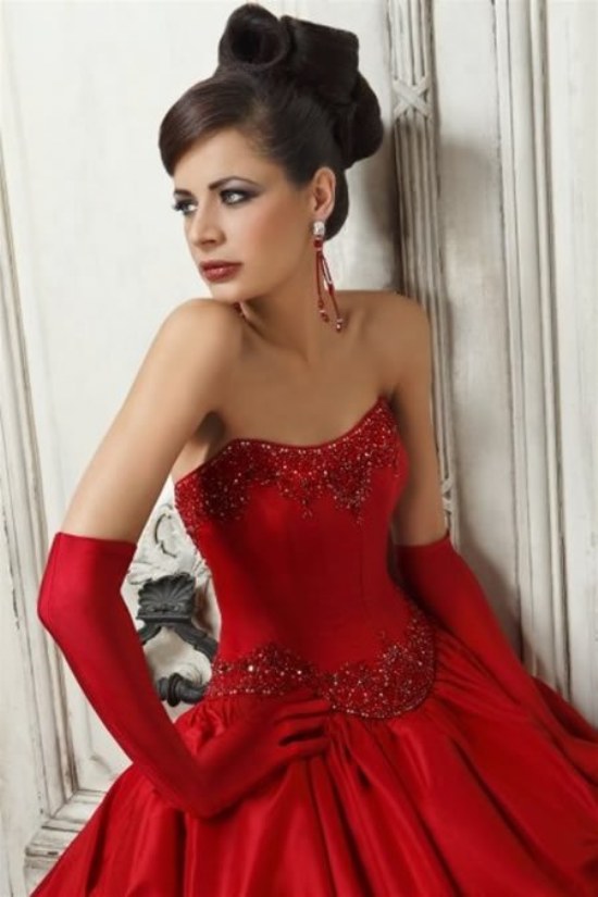 vestidos rojos para novias bodas