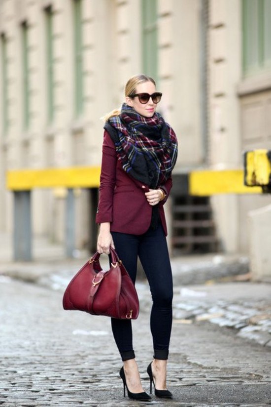 vinotinto moda otoño 2014 outfits diseños de uñas