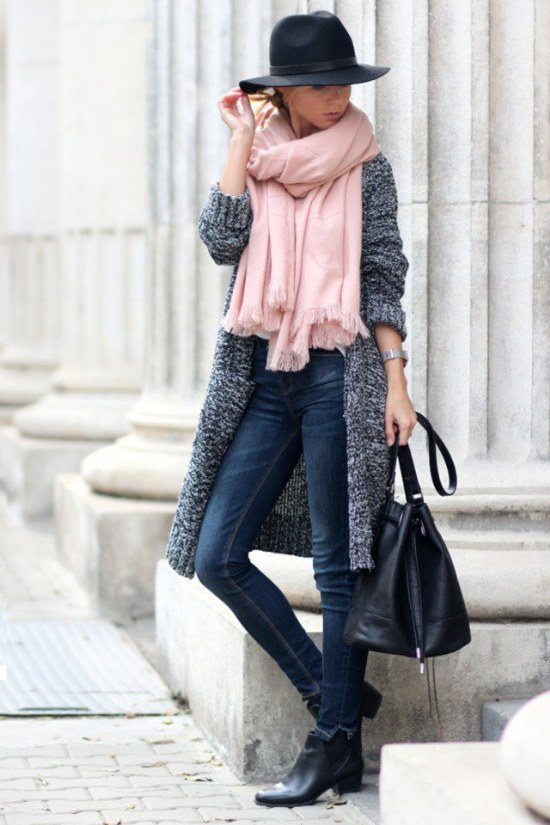 outfits abrigos largos moda invierno chicas