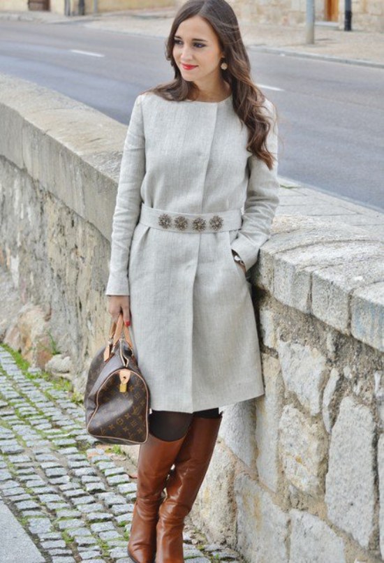outfits abrigos largos moda invierno chicas