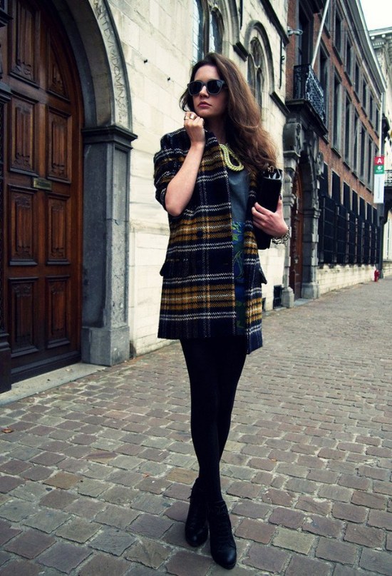 abrigos tartan invierno moda 2014