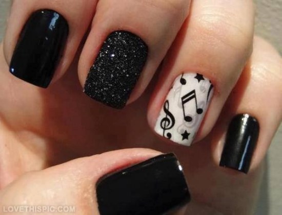 diseños uñas musica notas musicales