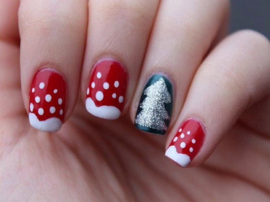 diseños uñas navidad moda