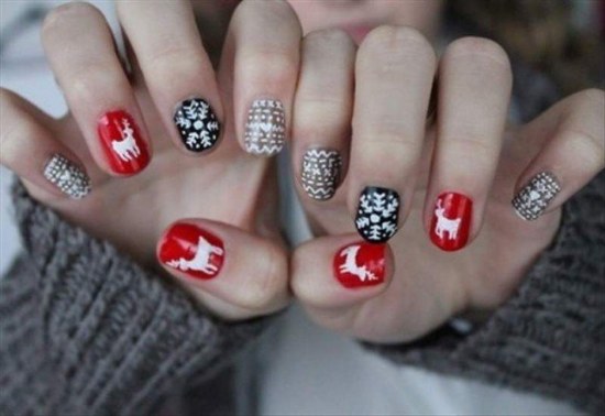 diseños uñas navidad moda